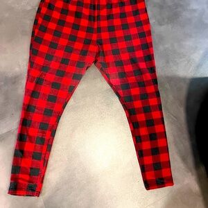 Plaid Red and Black womans Leggings